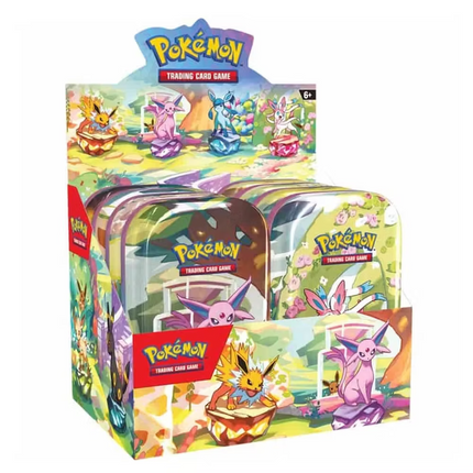 Prismatic Evolutions Mini Tin Display