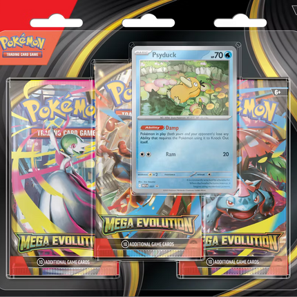 Mega Evolution 3 Pack Blister (Psyduck)